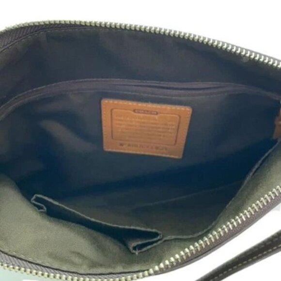 Coach Signature Jacquard Crossbody Bag with Brown Leather Trim - Picture 8 of 8